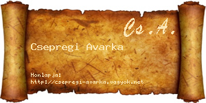 Csepregi Avarka névjegykártya